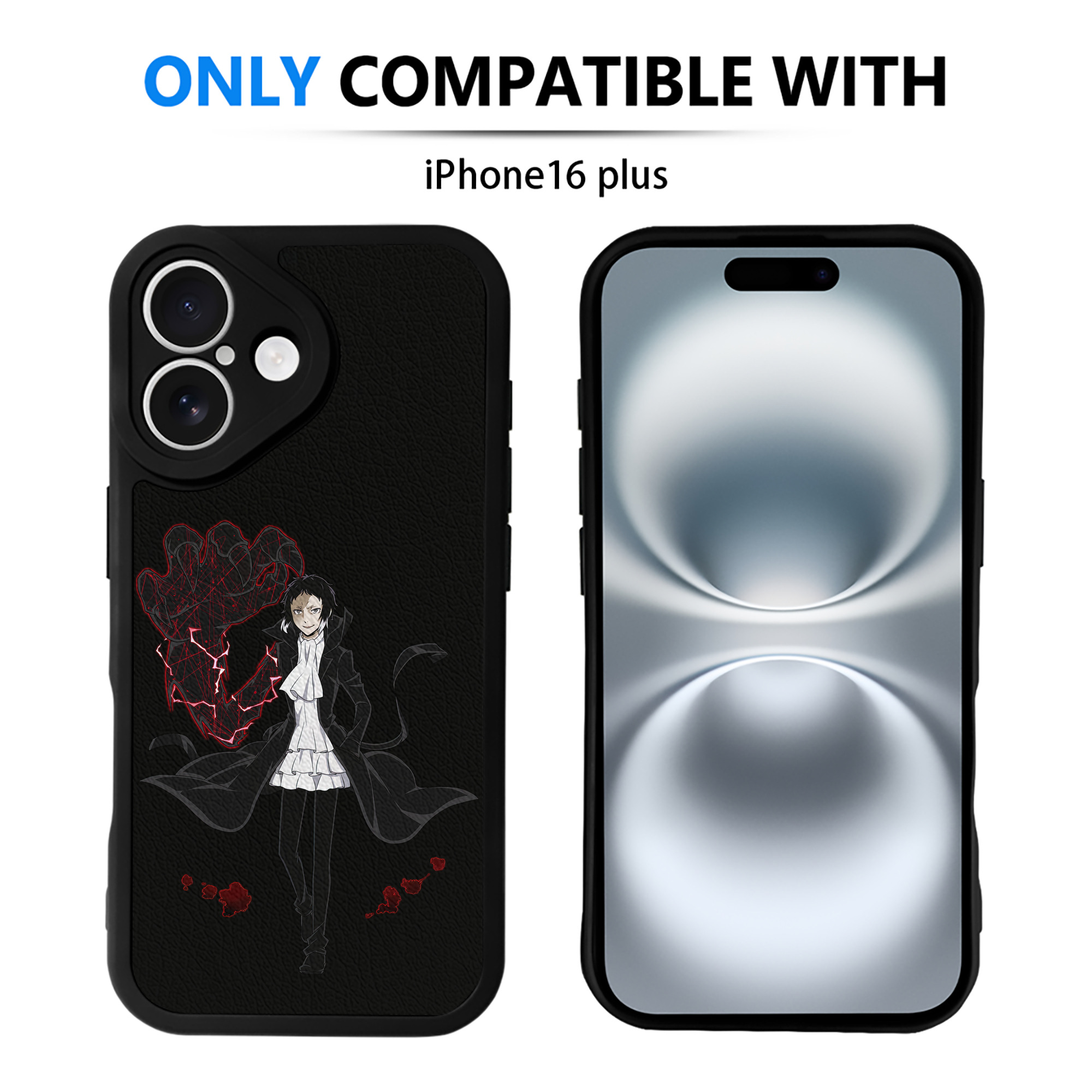 （画像用） 文豪ストレイドッグス Bungo Stray Dogs 【iPhone 16シリーズ対応】シリコンスマホケース（レザー調） 材質：シリコン